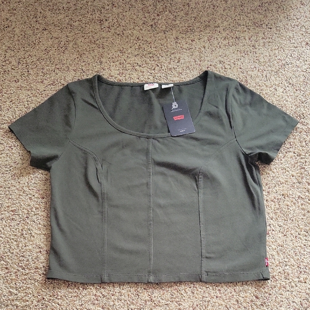 Levi's Dark Green Crop Top
